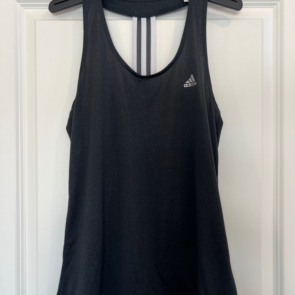 Adidas Black Sleeveless Tank Top with Racerback